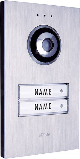 m-e modern-electronics VDV 620 compact Buitenunit voor Video-deurintercom Kabelgebonden Tweegezinswoning RVS