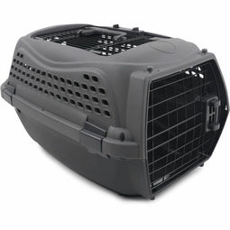 M.PETS ECO GIRO Kattentransportkrat - Kunststof kooi - Maat S - Grijs