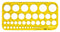 M&R - Sjabloon m+r cirkels 1-36mm transparant geel | 10 stuks