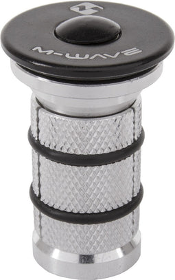 M-wave Balhoofdplug 1 1/8 Inch Aluminium Zilver/zwart