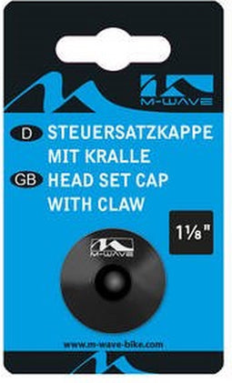 M-Wave Balhoofdplug 1.1/8 zwart op kaart