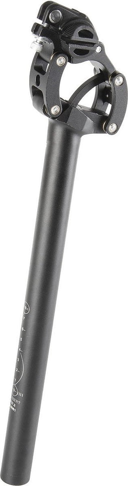 M-wave Zadelpen Verend Parallelogram 27,2 X 350 Mm Aluminium Zwart