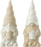 J-Line figuur Kabouter Gieter - porselein - wit/beige - small - 2 stuks
