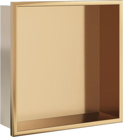 vidaXL - Douchenis - 32x32x9 - cm - roestvrijstaal - geborsteld - goudkleurig