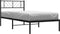 vidaXL - Bedframe - met - hoofdbord - metaal - zwart - 100x190 - cm