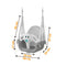 Schommel baby - olifant - tot 7 jaar oud of 30 kg - grijs-wit