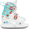 Nijdam Twist & Twirl - Kunstschaatsen - Verstelbaar - Wit/Blauw