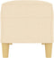 vidaXL - Bankje - 100x35x41 - cm - stof - crèmekleurig
