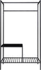 House Nordic Vita - Wandrek - Staal en spaanplaat - Zwart - 101x38x170 cm