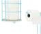 Toiletrolhouder Blauw Metaal Bamboe 16,5 x 63,5 x 16,5 cm (4 Stuks)