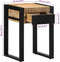 vidaXL - Bijzettafel - 35x35x50 - cm - massief - ruw - mangohout