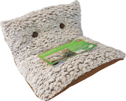 Hangmat de luxe wit/bruin met sierknopen