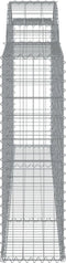 vidaXL - Schanskorven - 2 - st - gewelfd - 300x30x100/120 - cm - ijzer