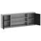 vidaXL - Wandgemonteerde - Gereedschapskast - met - Bord - zwart - 150x20x55 - cm - Staal
