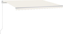vidaXL - Luifel - handmatig - uittrekbaar - 400x350 - cm - crèmekleurig