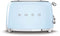 SMEG TSF03PBEU - Broodrooster - 4 brede sleuven 2000 W - Pastelblauw
