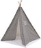 VDD Tipi Tent - Speeltent voor Kinderen - Wigwam Tipi Tent - Met Vloer Kussen - Zwart/ Wit