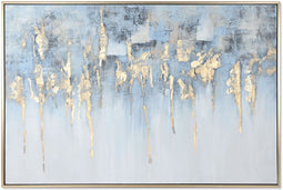 Schilderij Home ESPRIT Blauw Wit Abstract Modern 187 x 3,8 x 126 cm