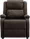 vidaXL Fauteuil verstelbaar stof donkerbruin
