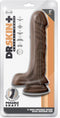 Blush Dildo Love Toy Dr. Skin Plus 9 Inch Posable Dildo With Balls Chocolate Bruin