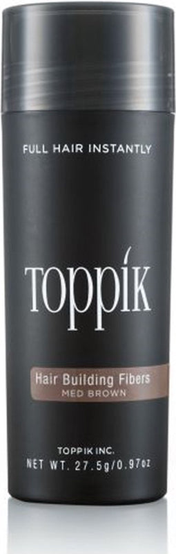 Toppik Hair Building Fibers Middenbruin - 27,5 gram - Cosmetische Haarverdikker - Verbergt haaruitval - Direct voller haar