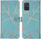 iMoshion Hoesje Geschikt voor Samsung Galaxy A71 Hoesje Met Pasjeshouder - iMoshion Design Softcase Bookcase - Goud / Meerkleurig / Blauw / Blue Graphic