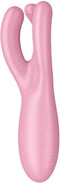 Satisfyer, vibrator, oplegvibrator, 'Treesome 4', 14 cm, met app, 3 motoren, voor stimulatie van clitoris en schaamlippen
