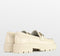 PS Poelman ROCKLAND - Dames Loafers - Chunky instappers met goudkleurige ketting - Crème Wit - Maat 36