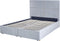 VERNOYES - Bed met opbergruimte - Lichtgrijs - 140 x 200 cm - Fluweel