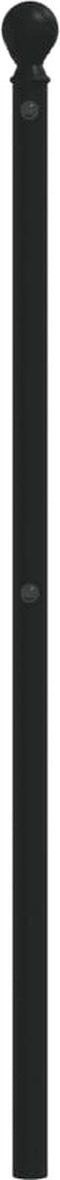 vidaXL - Hoofdbord - 150 - cm - metaal - zwart