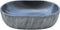vidaXL - Opzetwasbak - ovaal - 47x33x13 - cm - keramiek - zwart - en - grijs