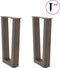 vidaXL - Eettafelpoten - 2 - st - V-vormig - 38x(42-43,3) - cm - staal - naturel