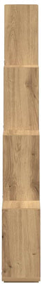 vidaXL - Wandschap - kubus - 90x15x119,5 - cm - bewerkt - hout - artisanaal - eiken