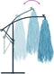 vidaXL - Parasol - met - stalen - paal - 246x246x230 - cm - blauw