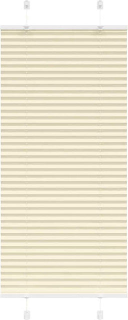vidaXL - Plissé - rolgordijn - 65x150 - cm - stofbreedte - 64,4 - cm - polyester - crème