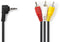 Nedis CVGB22400BK10 - 3.5mm naar RCA kabel - 100cm - Zwart