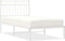 vidaXL - Bedframe - met - hoofdbord - metaal - wit - 90x190 - cm