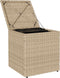 vidaXL - Tuinkrukken - met - kussens - 2 - st - 40x40x43 - cm - poly - rattan - beige