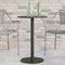 vidaXL - Tuintafel - rond - Ø50x72 - cm - staal - zwart