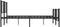 vidaXL - Bedframe - met - hoofd- - en - voeteneinde - metaal - zwart - 183x213 - cm
