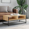 vidaXL - Salontafel - 100x51x40 - cm - bewerkt - hout - sonoma - eikenkleurig