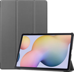 imoshion Tablet Hoes - Geschikt voor Samsung Galaxy Tab S8 Plus / Galaxy Tab S7 Plus / Galaxy Tab S7 FE - Trifold Bookcase - Grijs