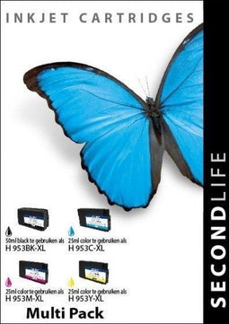 SecondLife Inkjets - Multipack HP 953 XL - 4 cartridges - zwart geel magenta (4 stuks)