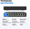 Linksys LGS108 - Netwerk Switch - 8x Gigabit Ethernet-poorten - Compacte metalen behuizing