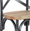 Alterego Cottage Mini Barkruk - Zwart Verouderde Walnoten Afwerking - 47x50x100cm