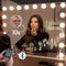 Sansbeauté® Hollywood Spiegel - Make Up Spiegel 80x60cm - 18 Dimbare LED Lampen - 10X Vergroting - Bluetooth - USB Oplaadpoort - Rechthoekig