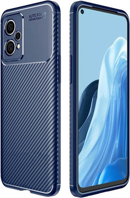 iMoshion Hoesje Geschikt voor Realme 9 Pro Hoesje Siliconen - iMoshion Carbon Softcase Backcover - Blauw