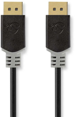 Nedis CCBW38010AT20 - DisplayPort 2.1 Kabel - 200cm - Antraciet