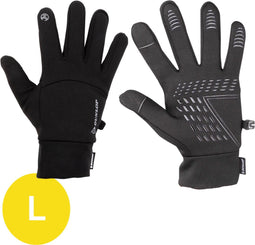 Dunlop Fietshandschoenen - Maat L - Touchscreen Geschikt - Silicone Palm Grip - Zwart (2 stuks)