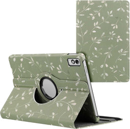 imoshion Tablet Hoes - Geschikt voor Lenovo Tab M10 5G - 360° Draaibare Design Bookcase 2.0 - Green Flowers